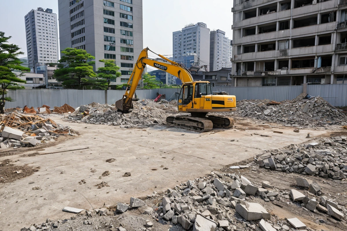 명곡동 창고 철거 후, 잔여물을 철저히 처리한 철거 현장. 철거 후 잔여물을 철저히 처리한 철거 현장. 철거 후 잔여물을 철저히 처리한 철거 현장.