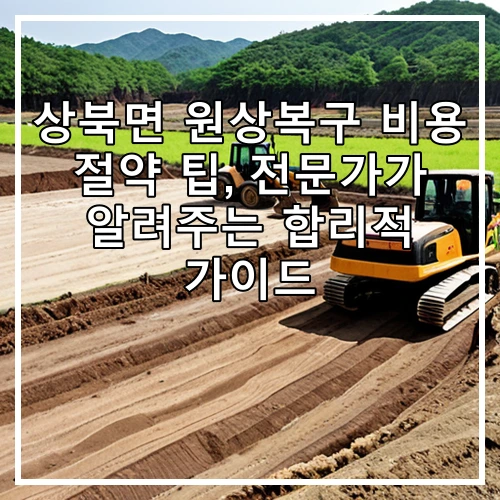 상북면 원상복구 비용 절약 팁, 전문가가 알려주는 합리적 가이드