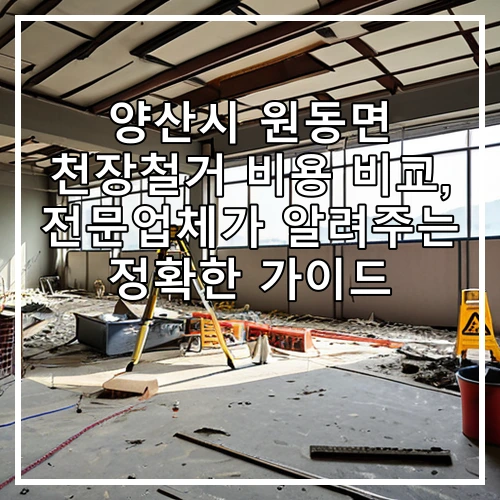 양산시 원동면 천장철거 비용 비교, 전문업체가 알려주는 정확한 가이드