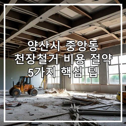 양산시 중앙동 천장철거 비용 절약 5가지 핵심 팁