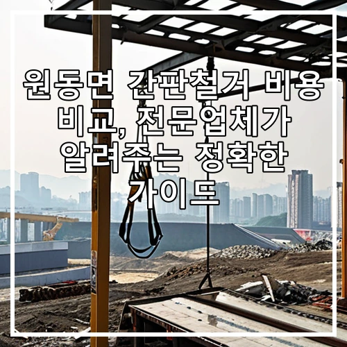 원동면 간판철거 비용 비교, 전문업체가 알려주는 정확한 가이드