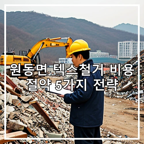 원동면 텍스철거 비용 절약 5가지 전략