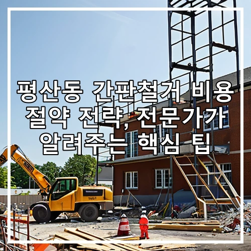 평산동 간판철거 비용 절약 전략, 전문가가 알려주는 핵심 팁