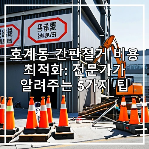 호계동 간판철거 비용 최적화: 전문가가 알려주는 5가지 팁
