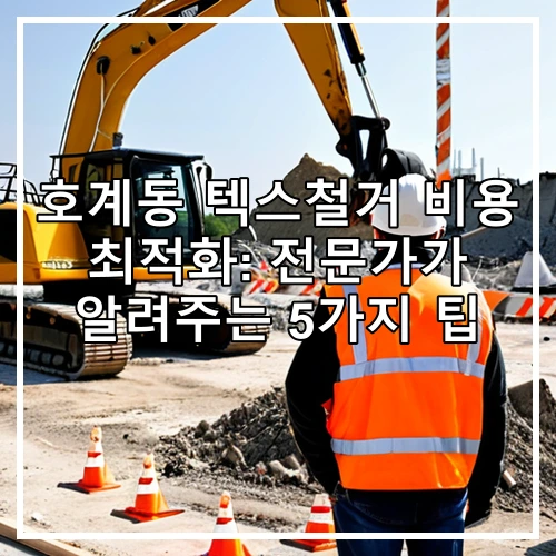 호계동 텍스철거 비용 최적화: 전문가가 알려주는 5가지 팁